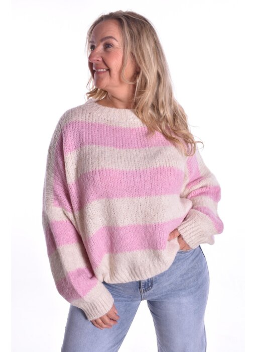Trui Mollie - Beige/Roze