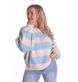 Trui Mollie - Beige/Blauw