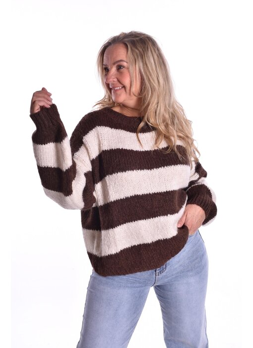 Trui Mollie - Choco/Beige