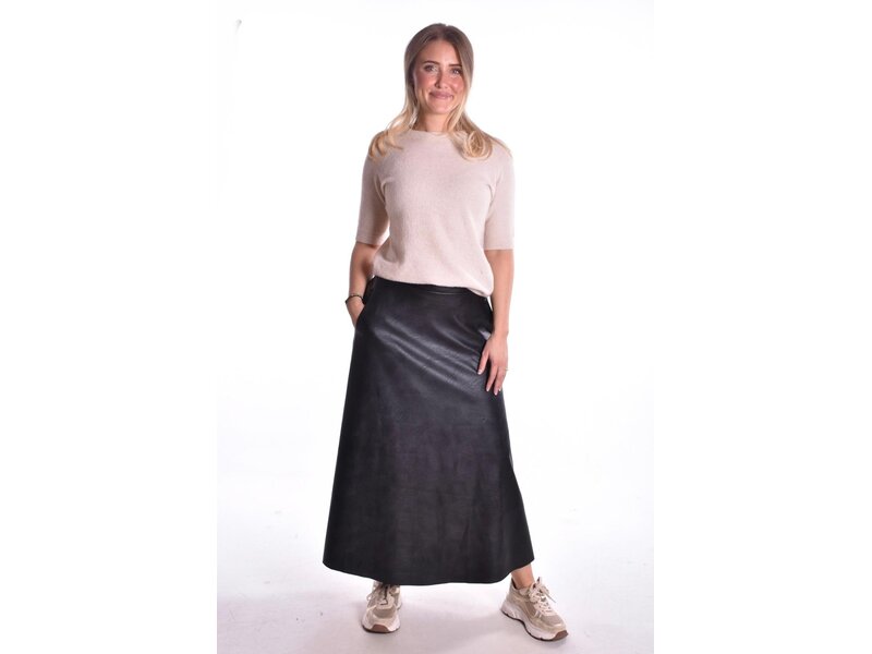 Leatherlook Rok - Zwart