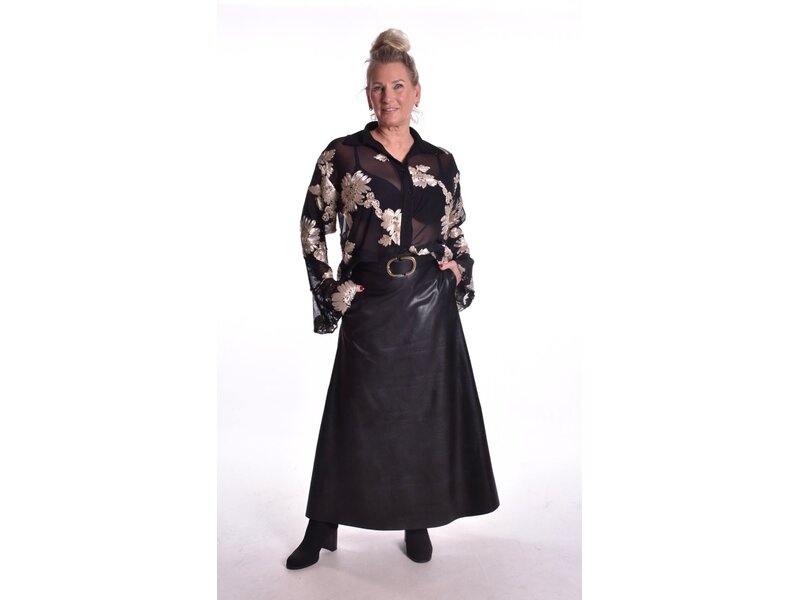 Leatherlook Rok - Zwart