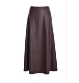 Leatherlook Rok - Choco