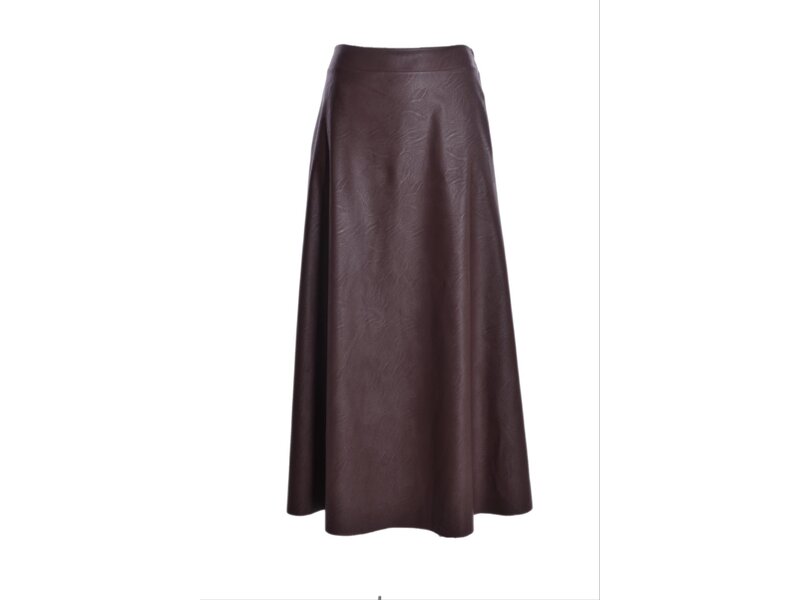 Leatherlook Rok - Choco