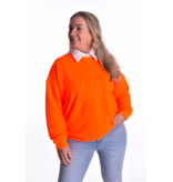 Sweater La Dolce Vita van Mooij - Fluor Oranje