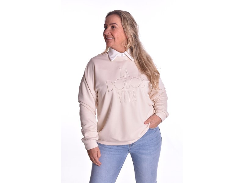 Sweater La Dolce Vita van Mooij - Beige