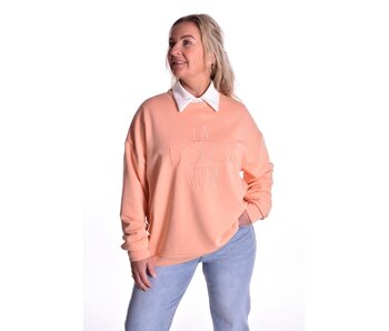 Sweater La Dolce Vita van Mooij - Zalm