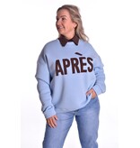 Sweater Aprés van Mooij - Blauw met Choco