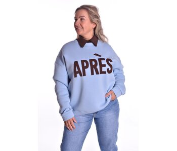 Sweater Aprés van Mooij - Blauw met Choco