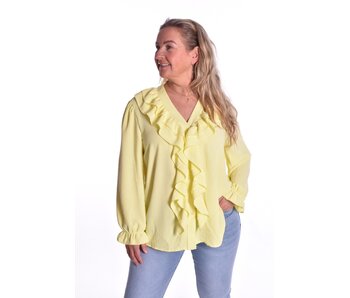 Blouse Happy Days  -Zacht Geel