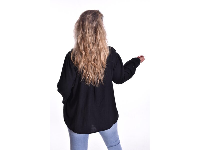 Blouse Happy Days - Zwart