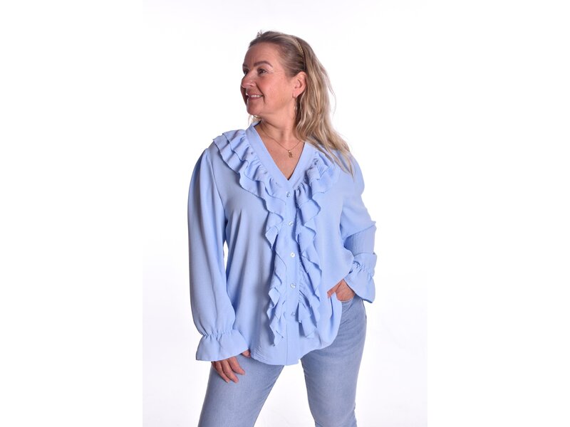 Blouse Happy Days - Lichtblauw