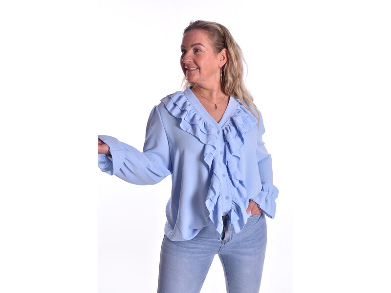 Blouse Happy Days - Lichtblauw