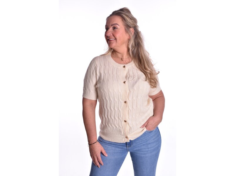 Vestje Hartjes Knoopjes - Créme