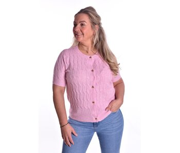 Vestje Hartjes Knoopjes - Roze