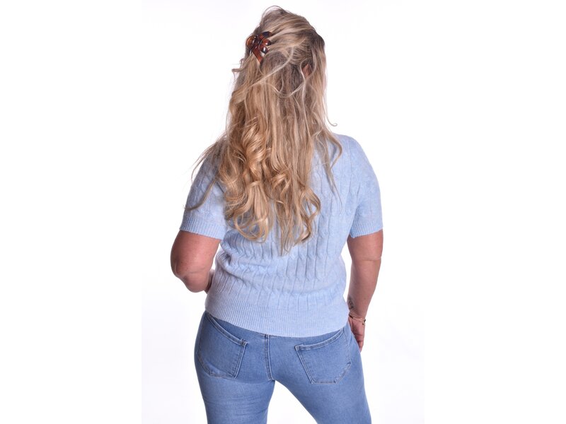 Vestje Hartjes Knoopjes - Licht Blauw