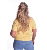 Vestje Hartjes Knoopjes - Zacht Geel