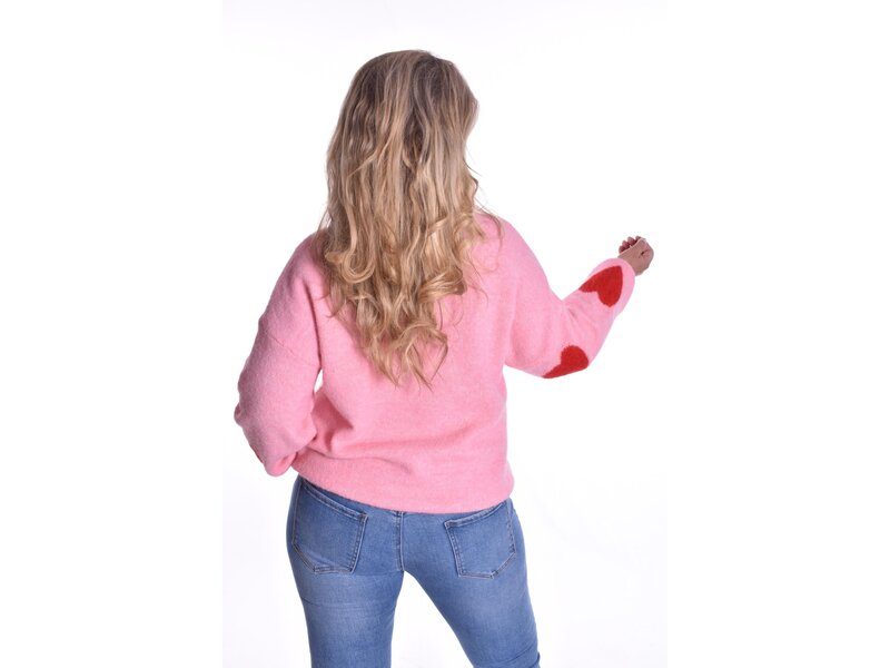 Trui Love - Roze Met Rood