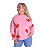 Trui Love - Roze Met Rood