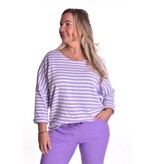 Badstof Top Streep - Lila