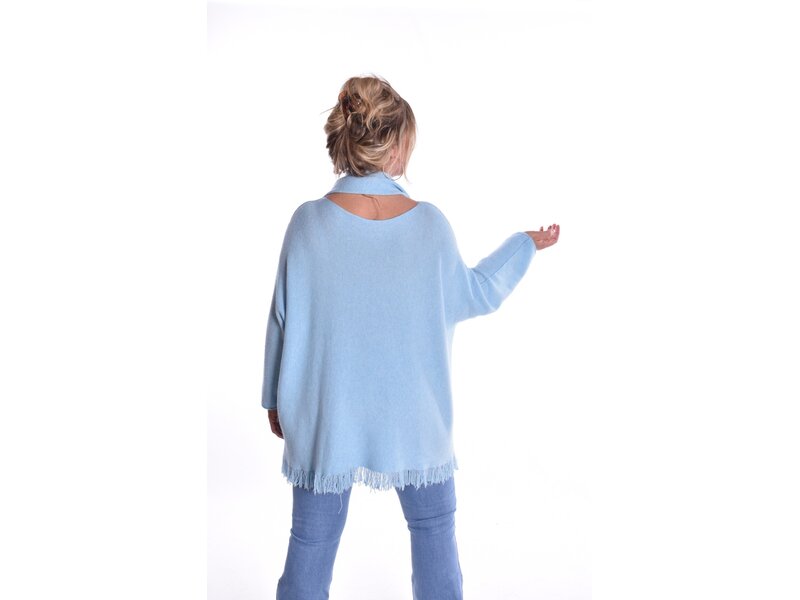 Trui Met Sjaal - Lichtblauw
