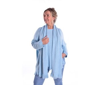 Trui Met Sjaal - Lichtblauw