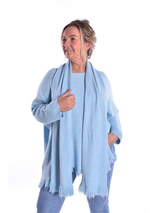 Trui Met Sjaal - Lichtblauw