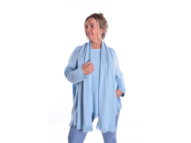 Trui Met Sjaal - Lichtblauw