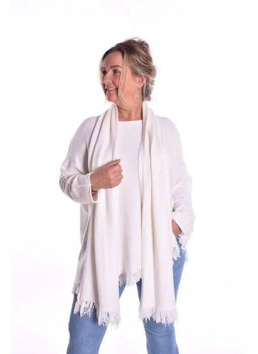 Trui Met Sjaal - Roomwit