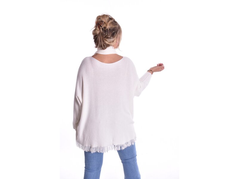 Trui Met Sjaal - Roomwit