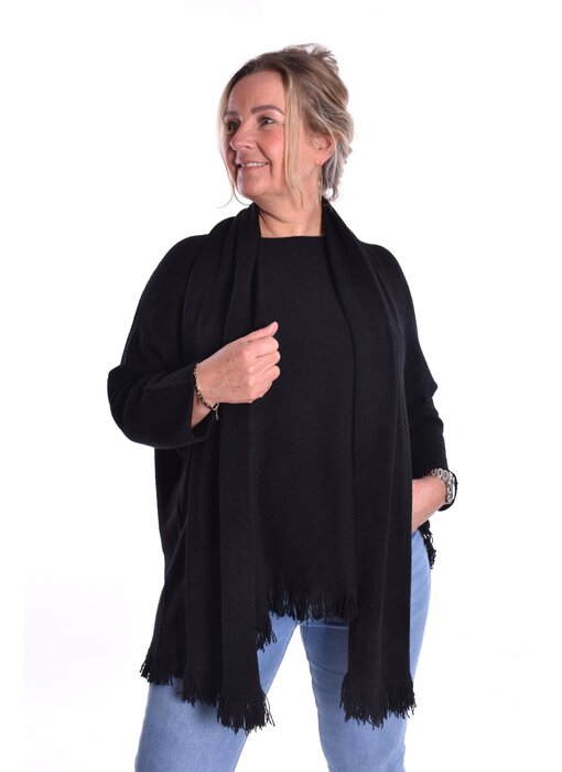 Trui Met Sjaal - Zwart