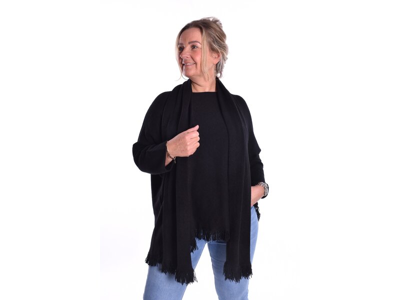 Trui Met Sjaal - Zwart