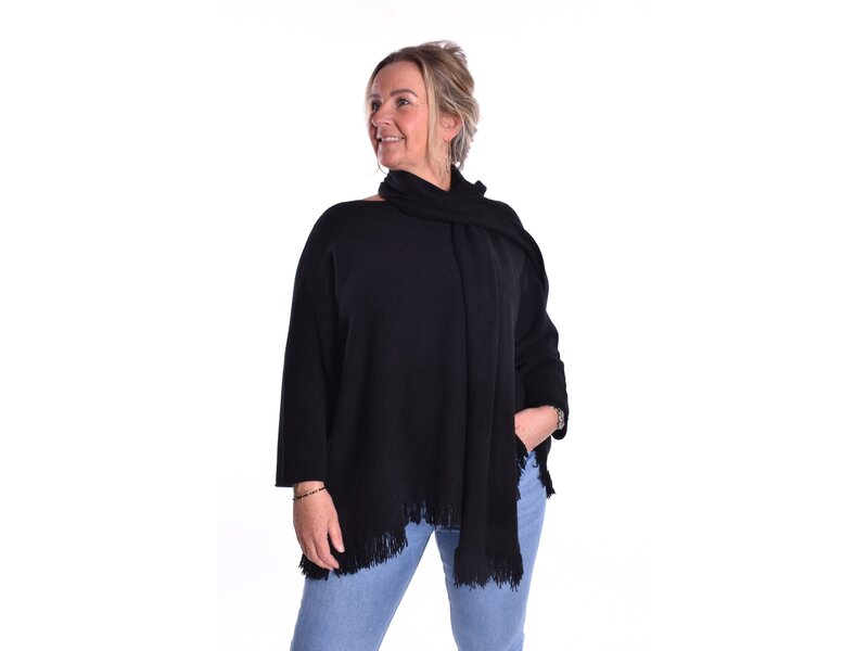 Trui Met Sjaal - Zwart