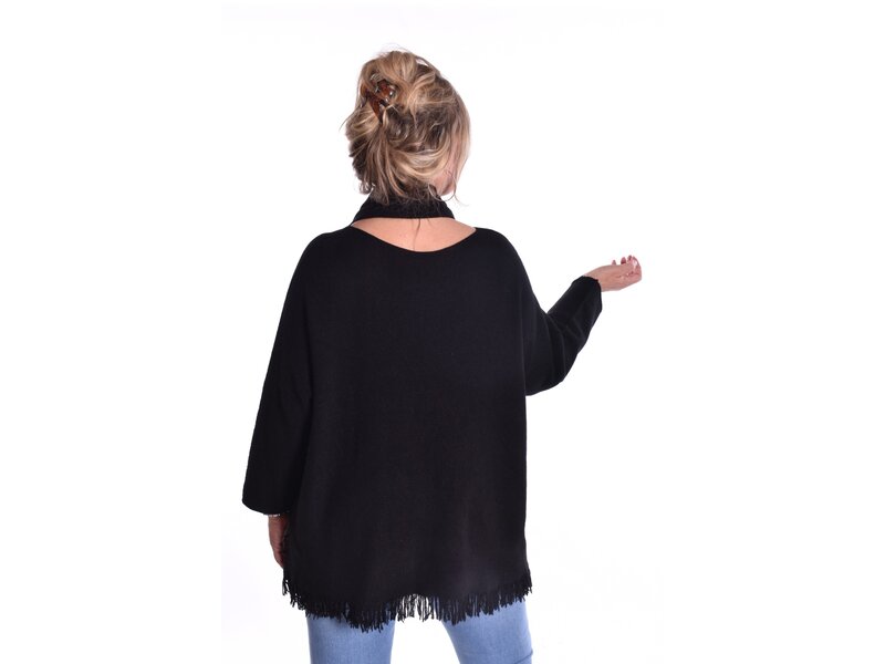 Trui Met Sjaal - Zwart