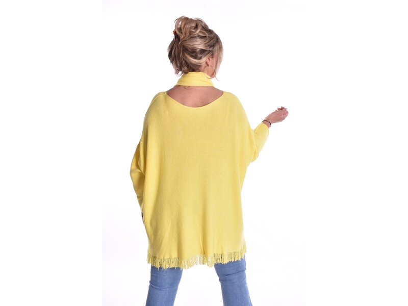 Trui Met Sjaal - Zacht Geel