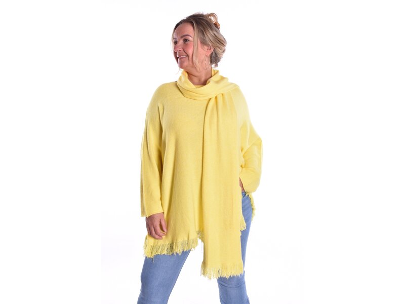 Trui Met Sjaal - Zacht Geel