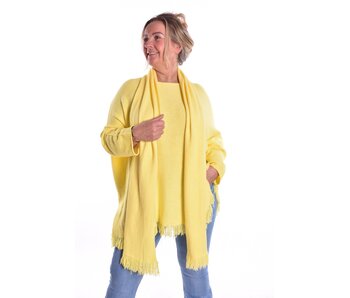 Trui Met Sjaal - Zacht Geel