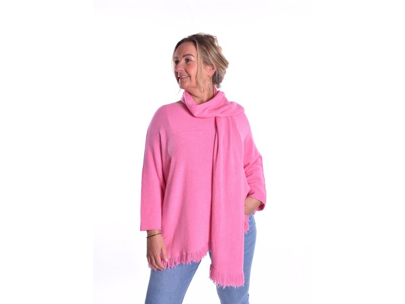 Trui Met Sjaal - Fuchsia