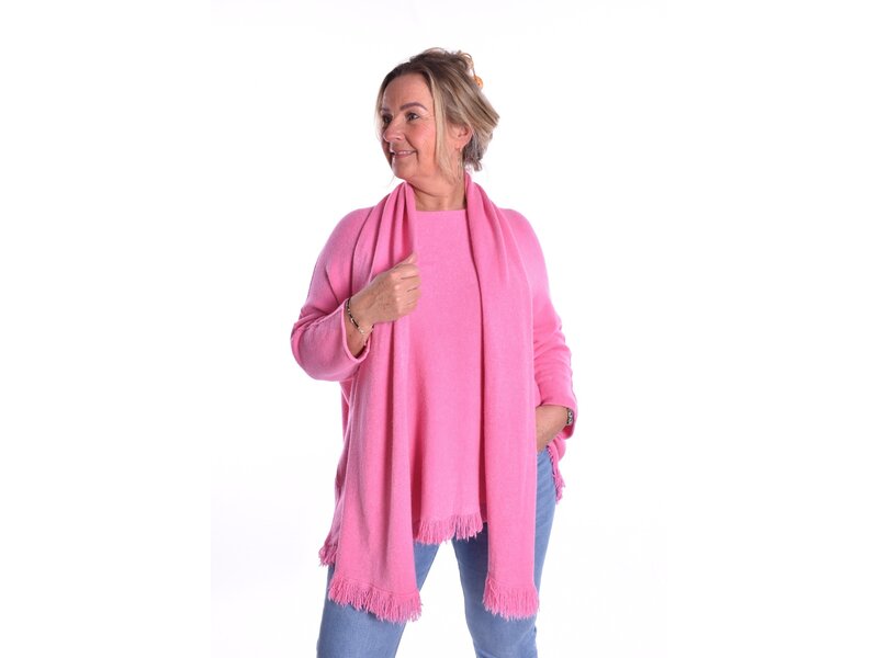 Trui Met Sjaal - Fuchsia