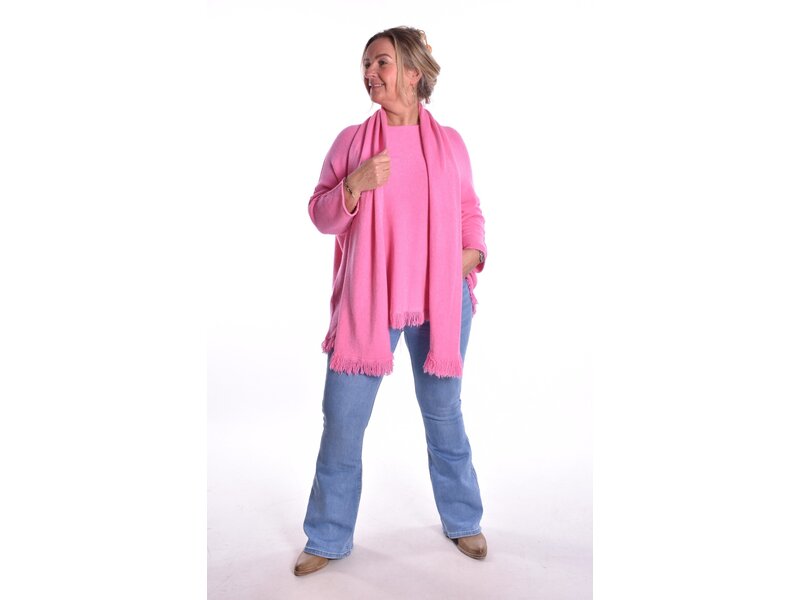 Trui Met Sjaal - Fuchsia