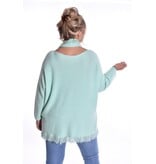 Trui Met Sjaal - Mint