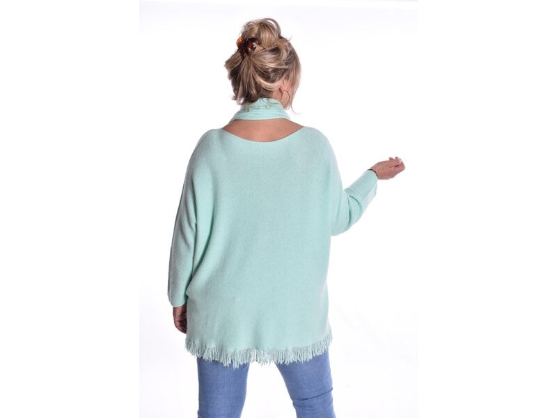Trui Met Sjaal - Mint
