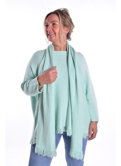 Trui Met Sjaal - Mint