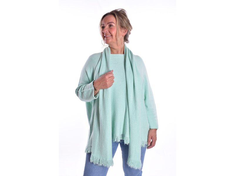Trui Met Sjaal - Mint