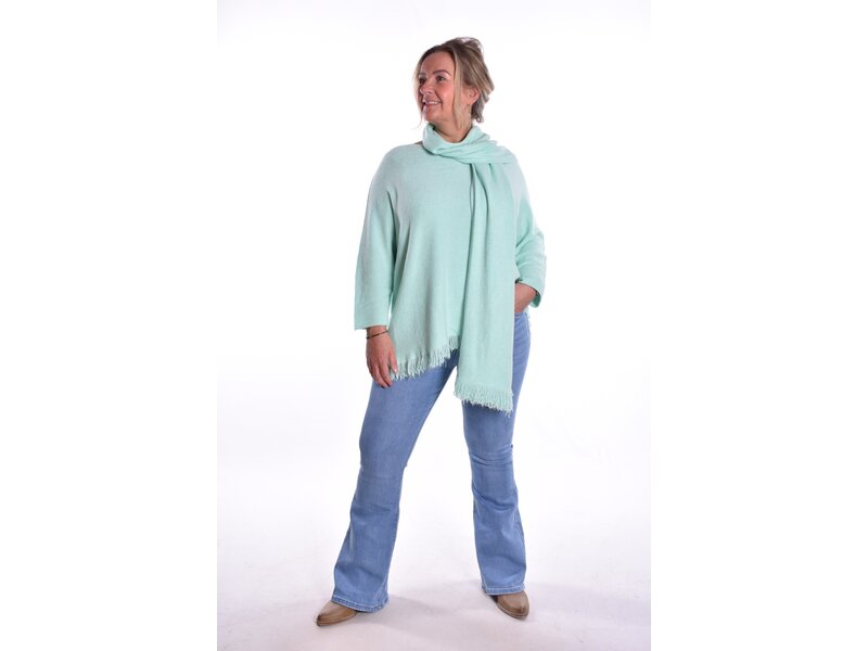 Trui Met Sjaal - Mint
