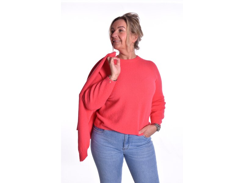 Gebreid Vest Fabi - Koraal