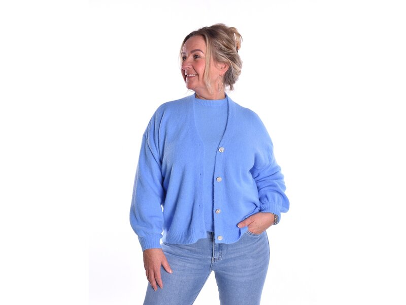 Gebreide Top Fabi - Hemels Blauw