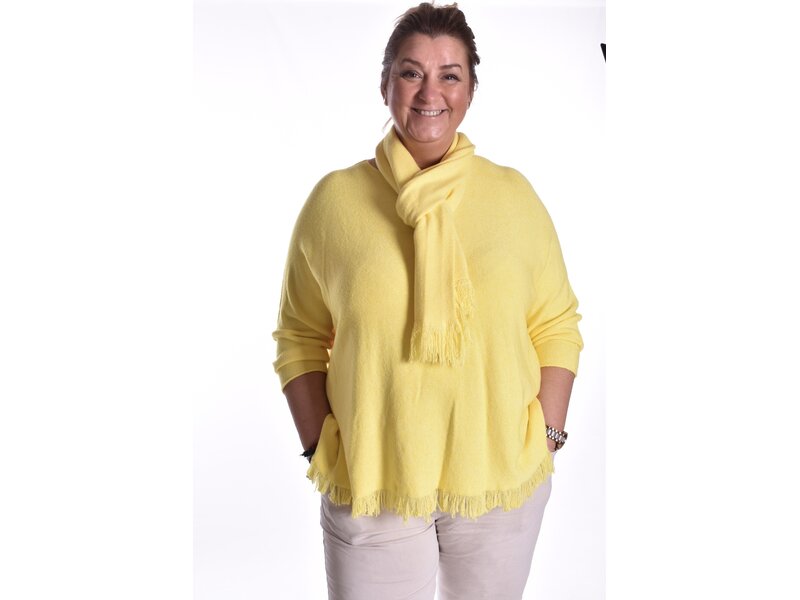 Trui Met Sjaal - Zacht Geel
