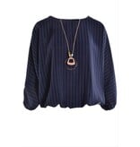 Top Krijtstreep - Donkerblauw