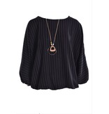 Top Krijtstreep - Zwart