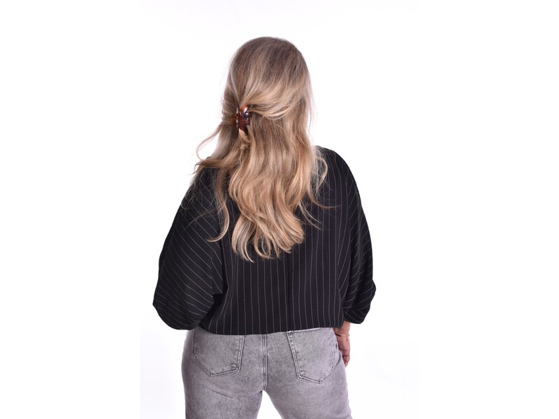 Top Krijtstreep - Zwart